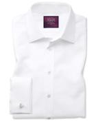  Extra Slim Fit Luxury Marcella Bib Front White Tuxedo Egyptian Cotton Dress Shirt French Cuff Size 14.5/32 By Charles Tyrwhitt
