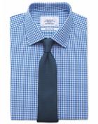Charles Tyrwhitt Extra Slim Fit Gingham Royal Blue Cotton Dress Shirt French Cuff Size 15/32 By Charles Tyrwhitt
