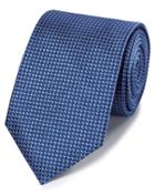  Blue Tonal Silk Classic Tie By Charles Tyrwhitt