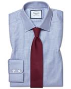  Slim Fit Egyptian Cotton Chevron Sky Blue Dress Shirt French Cuff Size 14.5/33 By Charles Tyrwhitt