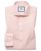  Slim Fit Non-iron Tyrwhitt Cool Poplin Peach Cotton Dress Shirt Single Cuff Size 14.5/32 By Charles Tyrwhitt