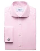 Charles Tyrwhitt Charles Tyrwhitt Extra Slim Fit Spread Collar Non-iron Herringbone Light Pink Shirt
