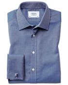 Charles Tyrwhitt Classic Fit Egyptian Cotton Royal Oxford Royal Blue Dress Casual Shirt Single Cuff Size 15/33 By Charles Tyrwhitt
