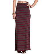 Charlotte Russe Knit Striped Maxi Skirt