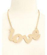 Charlotte Russe Scripted Love Statement Necklace