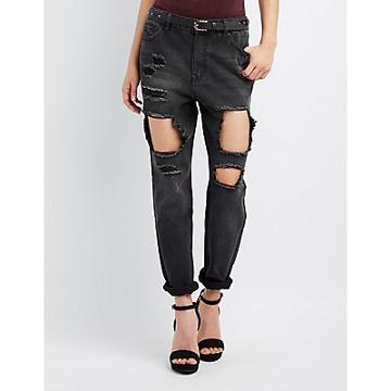 Charlotte Russe Highway Destroyed Boyfriend Jeans