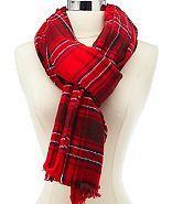 Charlotte Russe Large Plaid Wrap Scarf