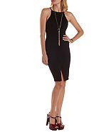 Charlotte Russe High-neck Racerback Bodycon Dres