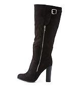Charlotte Russe Side-zipper Chunky Heel Boots