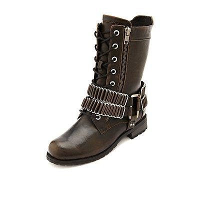 Charlotte Russe Distressed Combat Boot
