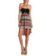 Charlotte Russe Cutout Tribal Tube Dress