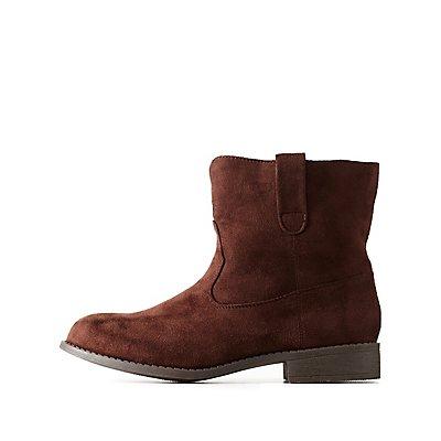 Charlotte Russe Slouchy Flat Ankle Booties