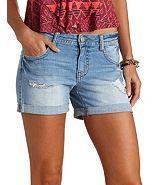Charlotte Russe Refuge Best Boyfriend Distressed Denim Shorts