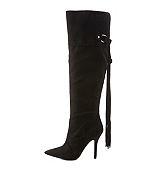 Charlotte Russe Fringed Pointed Toe High Heel Boots