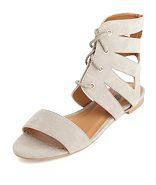 Charlotte Russe Cut-out Ankle Cuff Lace-up Sandals