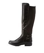 Charlotte Russe Bamboo Stretchy Belted Flat Riding Boots