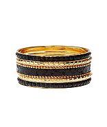 Charlotte Russe Glitter & Jeweled Bangle Bracelets - 5 Pack