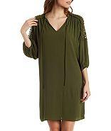 Charlotte Russe Jella C Crochet-trim Shift Dress