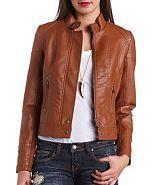 Charlotte Russe Faux Leather Moto Jacket
