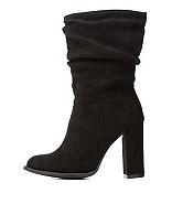 Charlotte Russe Slouchy Chunky Heel Mid-calf Boots