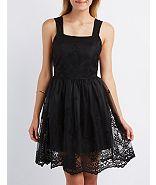 Charlotte Russe Sans Souci Mesh Tulle Skater Dress