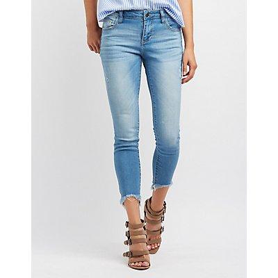 Charlotte Russe Cello Frayed Hem Skinny Jeans
