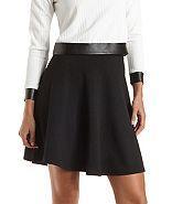 Charlotte Russe Textured Skater Skirt