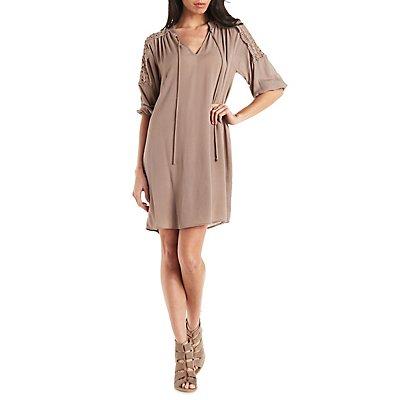 Charlotte Russe Lace Inset Shift Dress