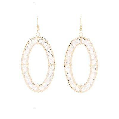 Charlotte Russe Floating Crystal Hoop Earrings