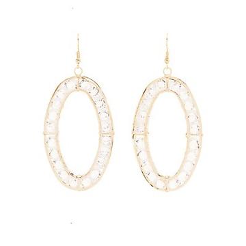Charlotte Russe Floating Crystal Hoop Earrings
