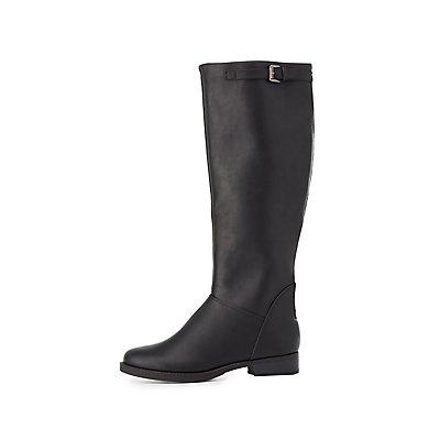 Charlotte Russe Buckled Knee-high Boots