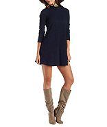 Charlotte Russe Jella C Mock Neck A-line Dress With Cut-out