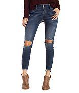 Charlotte Russe Cello Frayed & Destroyed Skinny Jeans