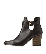 Charlotte Russe Qupid Pointed Toe Belted Cut-out Booties