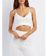 Charlotte Russe Strappy Open Back Crop Top