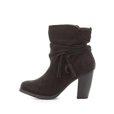 Charlotte Russe Tassel Tie Ankle Boots