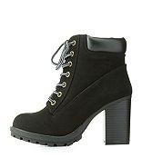 Charlotte Russe Chunky Heel Combat Boots