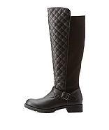 Charlotte Russe Stretch-back Quilted Riding Boots