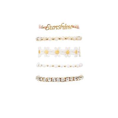 Charlotte Russe Sunshine Layering Bracelets - 5 Pack