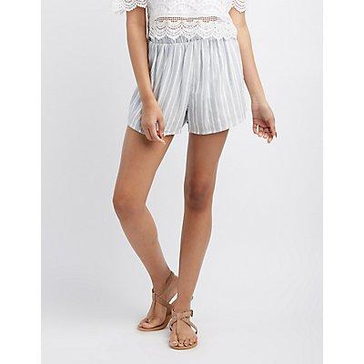 Charlotte Russe Striped Woven Shorts