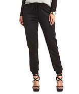 Charlotte Russe Quilted Drawstring Jogger Pants