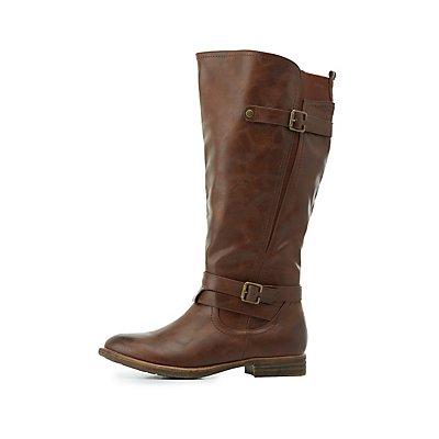 Charlotte Russe Wide Width Gored Riding Boots
