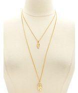 Charlotte Russe Layered Rhinestone Feather Necklace