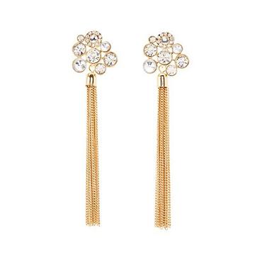 Charlotte Russe Rhinestone Tassel Drop Earrings