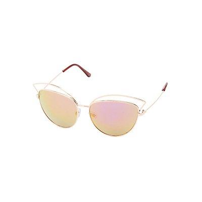 Charlotte Russe Round Oversized Sunglasses