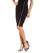 Charlotte Russe Ribbed Pencil Skirt With Zipper