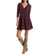 Charlotte Russe Jella C Surplice Neck Wrap Dress