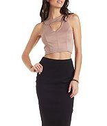 Charlotte Russe Cut-out Crop Top