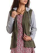 Charlotte Russe Army Fleece Jacket