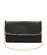 Charlotte Russe Chain Trim Faux Leather Clutch